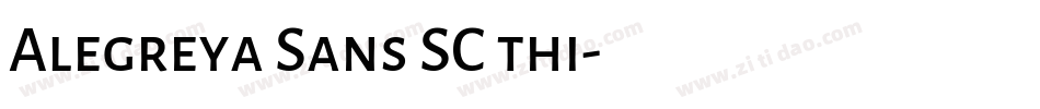 Alegreya Sans SC thi字体转换
